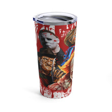 Load image into Gallery viewer, Horror Movie Icons Blood Splatter Tumbler 20 oz.