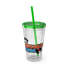 Load image into Gallery viewer, Records Geek Sunsplash Tumbler with Straw