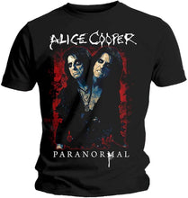 Load image into Gallery viewer, Alice Cooper Paranormal Graphic Tee black t-shirt