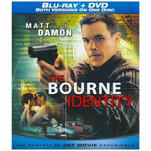 Load image into Gallery viewer, The Bourne Identity Blu-ray DVD Combo disc starring Matt Damon and Franka Potente directed by Doug Liman.