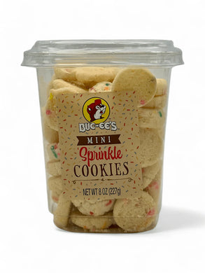 Buc-ee's Mini Sprinkle Cookies 8 oz Tub Snack Treat Vanilla Flavor Texas