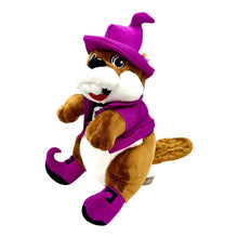 Load image into Gallery viewer, Buc-ee&#39;s 12-inch Bucky Beaver Halloween 2025 Purple Witch Plush Mascot