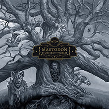 Load image into Gallery viewer, Hushed And Grim album cover featuring a monochrome illustration by Paul Romano of a mystical tree with human-like limbs against a dark background.