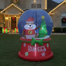 Load image into Gallery viewer, Buc-ee&#39;s Christmas Snow Globe Inflatable 5-Foot Outdoor Decoration featuring Bucee the Beaver and Light-Up Tree DEC-BUCEE-SNG-5FT