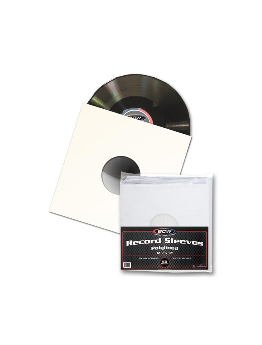 Paper Record Sleeves 33 RPM - Polylined - Square Corners - With Hole ...