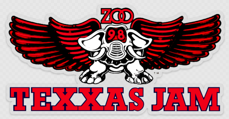 98 KZEW-FM Texxas Jam Window Sticker