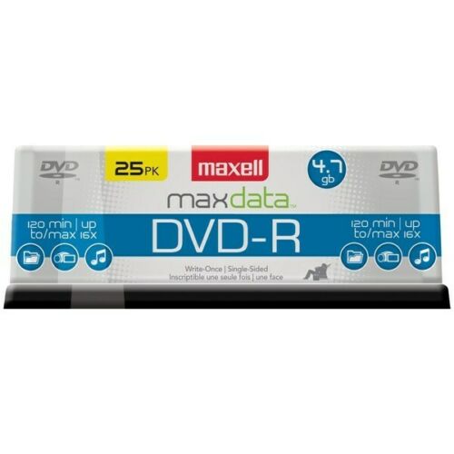 Maxell 16x DVD-R Media - 4.7GB - 25 Pack
