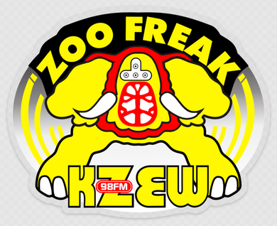 98 KZEW-FM Zoo Freak Window Sticker